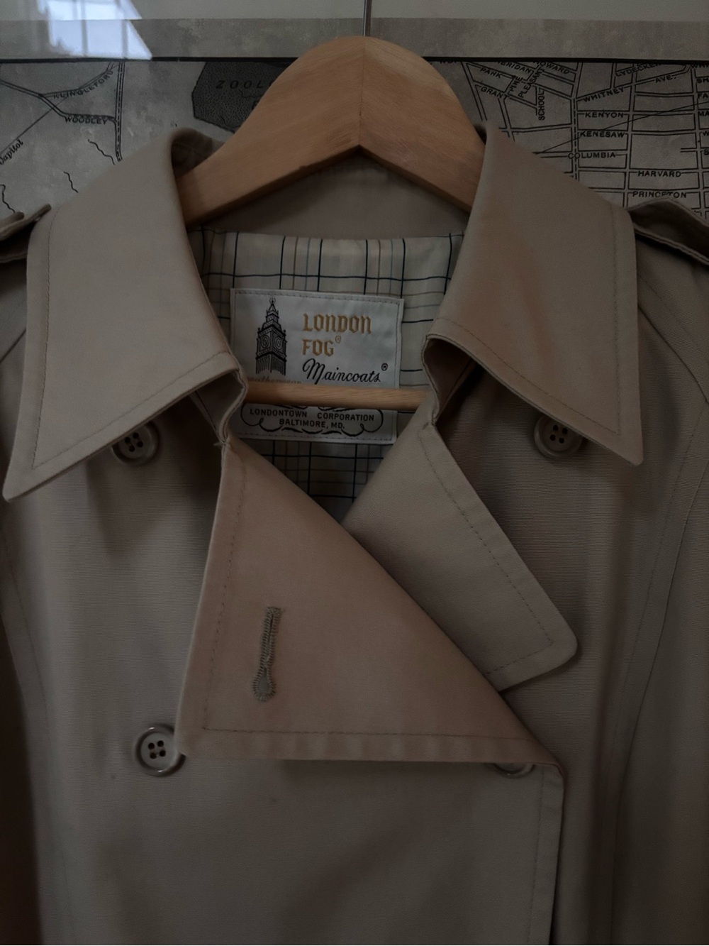 London Fog Men's Tan Double-Breasted Trench Coat